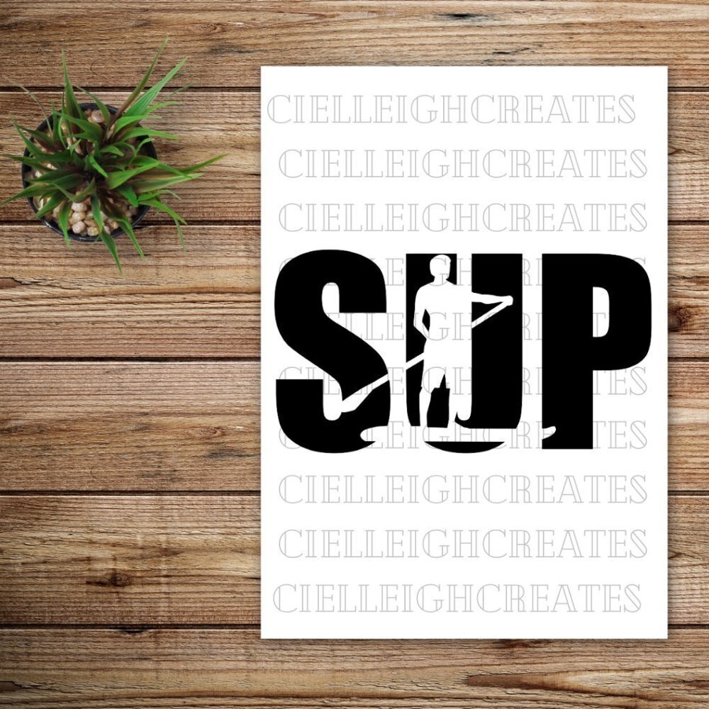 *2 for $20* SUP vinyl decal Sticker Handcrafted Paddle Surf Board